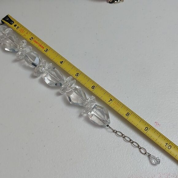 Vintage Icy Glass Chunky Bead Statement Bracelet - Picture 6 of 6